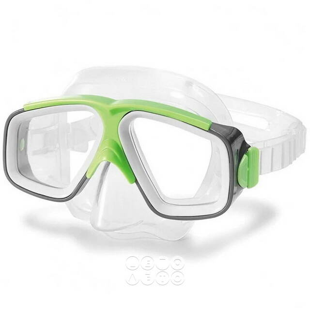 Маска для плавания Surf Rider Sport зелёная, 8+ INTEX