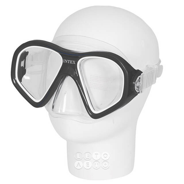 Маска для плавания Reef Rider серая, 14+ INTEX