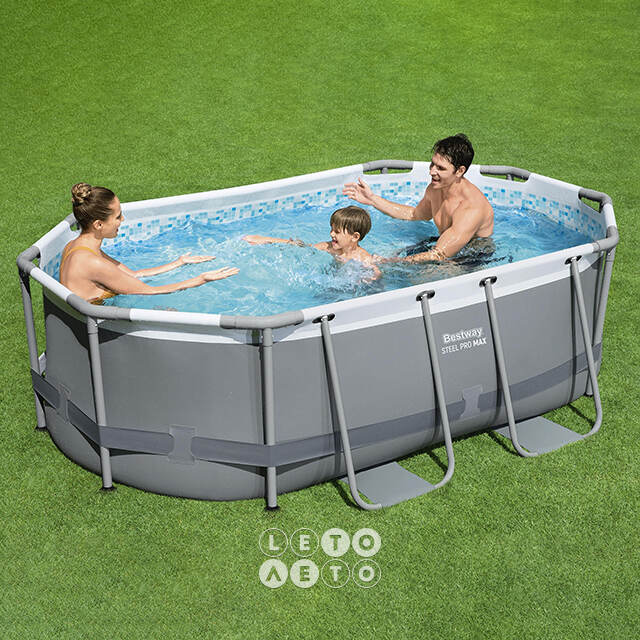 Каркасный овальный бассейн Bestway Steel Pro Max 305*200*84 см, фильтр-насос, дозатор Bestway