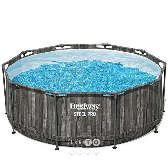 Каркасный бассейн 561QW Bestway Steel Pro - Grey Wood 305*100 см Bestway