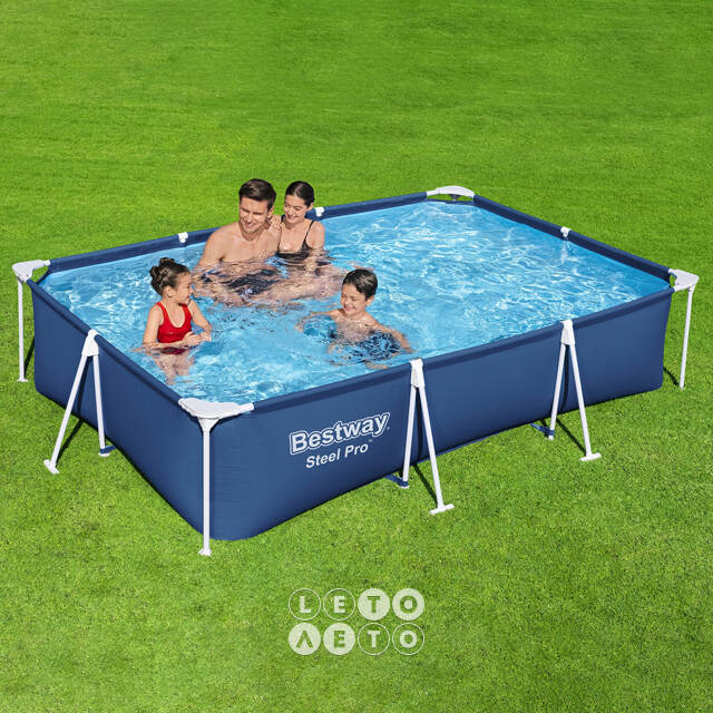 Прямоугольный каркасный бассейн 56404 Bestway 300*201*66 см Bestway