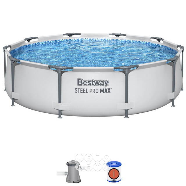 Каркасный бассейн 56408 Bestway Steel Pro Max 305*76 см, фильтр-насос Bestway