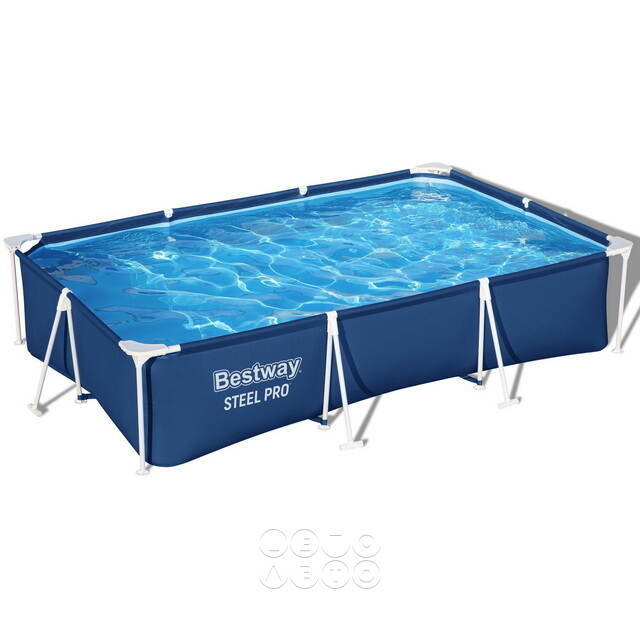 Прямоугольный каркасный бассейн 56411 Bestway Steel Pro 300*201*66 см, фильтр-насос Bestway