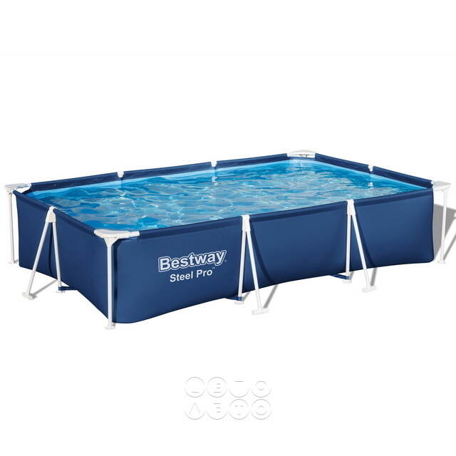 Прямоугольный каркасный бассейн 56411 Bestway Steel Pro 300*201*66 см, фильтр-насос Bestway