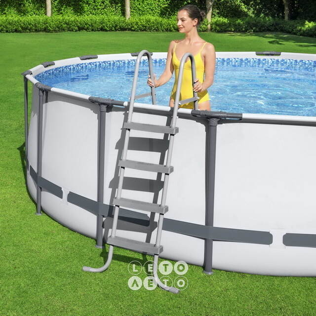Каркасный бассейн 56438 Bestway Steel Pro 457*122 см, фильтр-насос, аксессуары Bestway