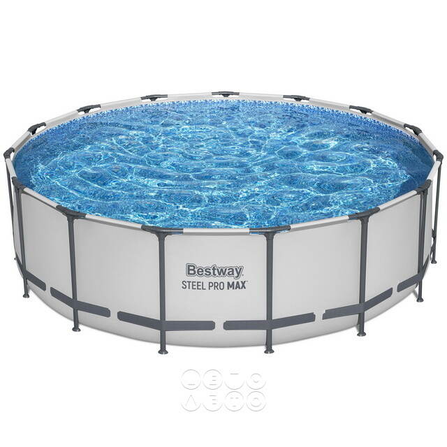 Каркасный бассейн 56438 Bestway Steel Pro Max 457*122 см, фильтр-насос, аксессуары Bestway