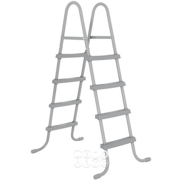 Каркасный овальный бассейн c гидромассажем Bestway Steel Pro Max 610*366*122 см коричневый, фильтр-насос, подсветка, аксессуары Bestway