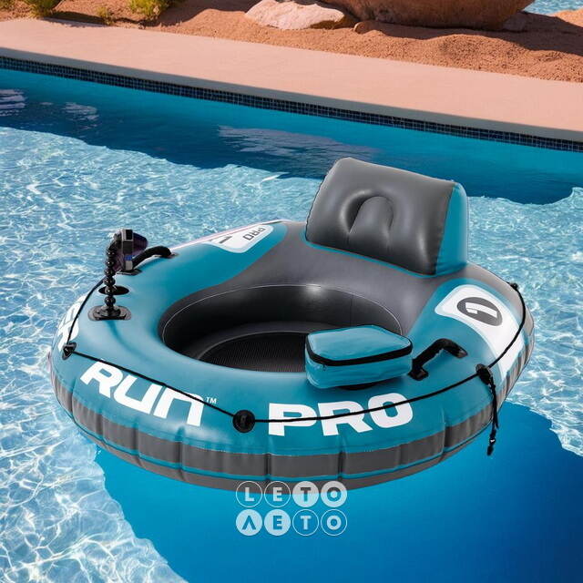 Надувной круг-кресло River Run Pro 140*132 см с креплением INTEX