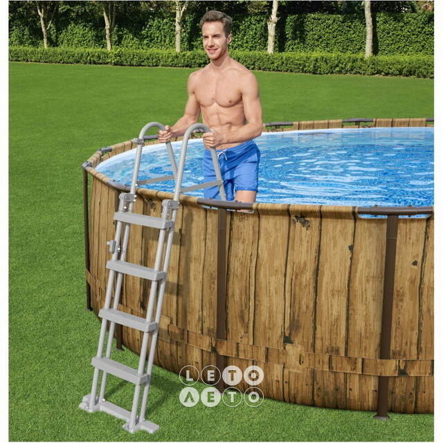 Каркасный бассейн Bestway Power Steel Swim Vista 549*122 см, фильтр-насос, аксессуары Bestway