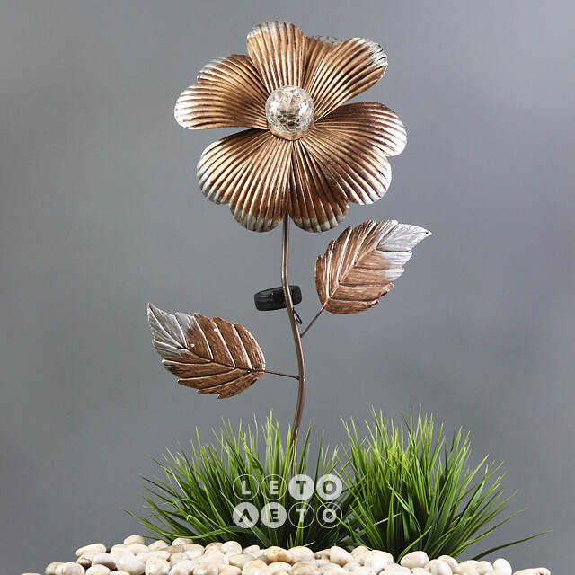 Садовый светильник на солнечной батарее Solar Rose Flower 96 см, IP44 Koopman