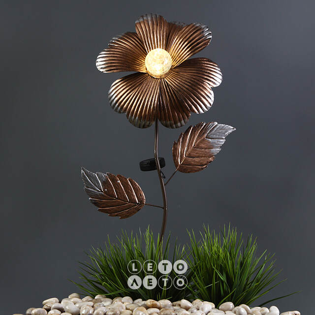 Садовый светильник на солнечной батарее Solar Rose Flower 96 см, IP44 Koopman