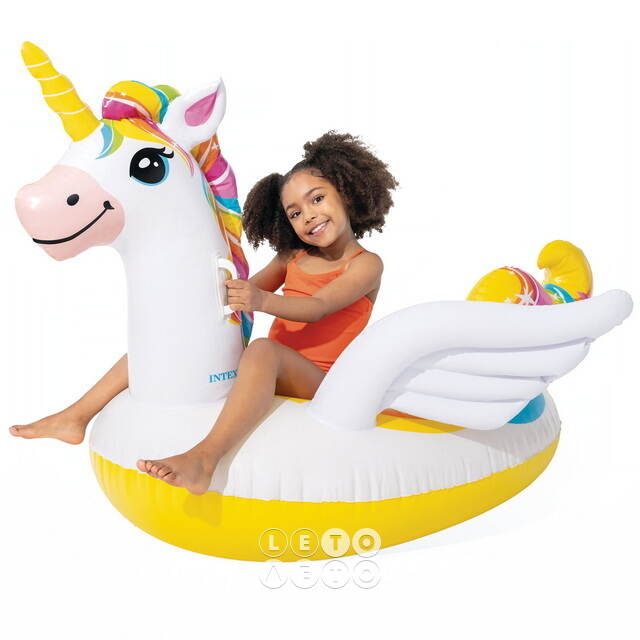 Надувная игрушка Радужный Единорог 198*140 см INTEX