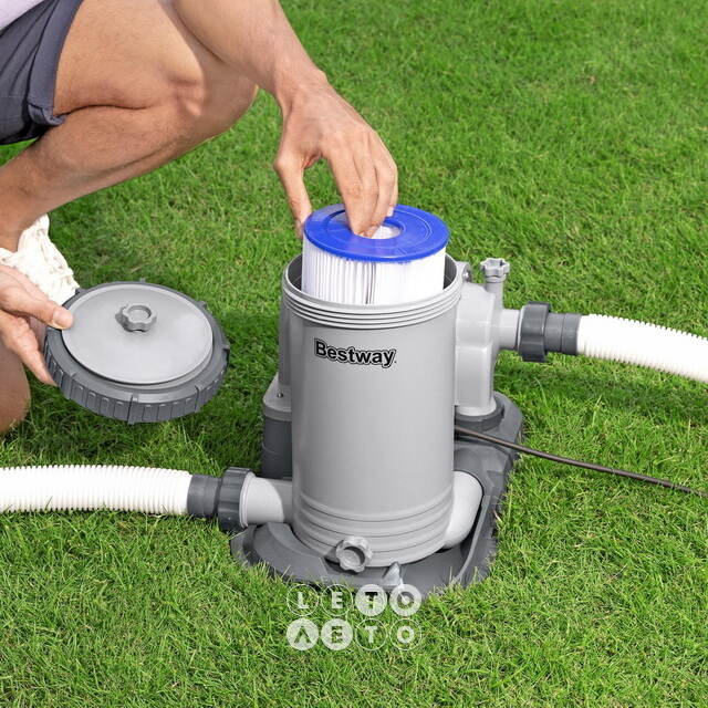 Фильтр насос 58391 Bestway (9463 л/ч) серый Bestway