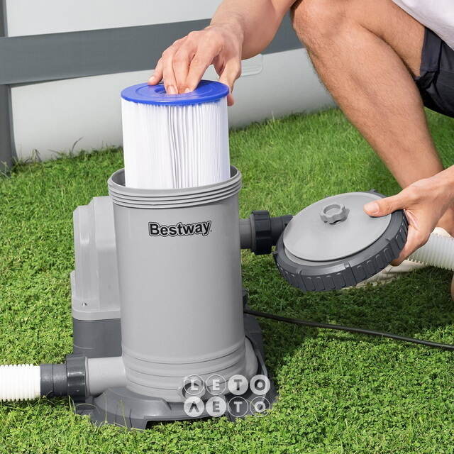 Фильтр насос 58391 Bestway (9463 л/ч) серый Bestway