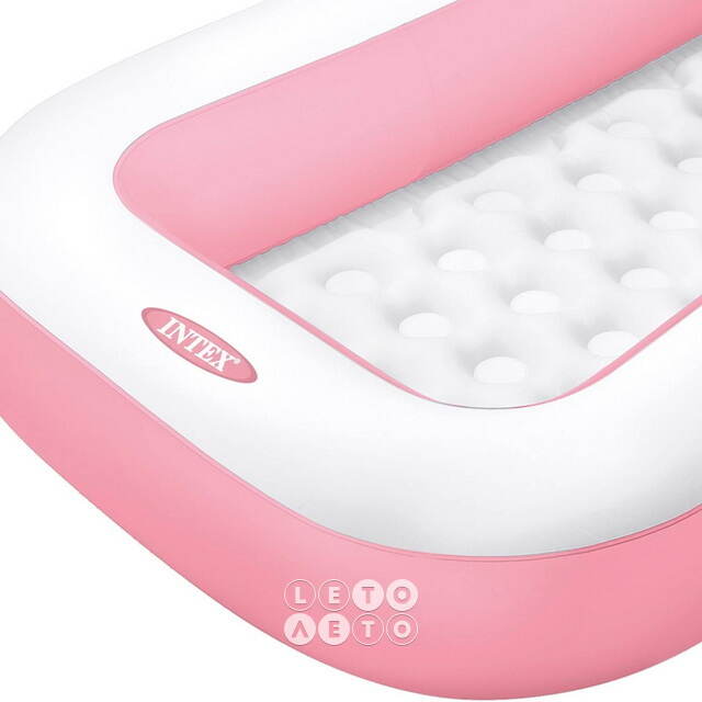 Детский бассейн с надувным дном Розовый 166*100*25 см INTEX