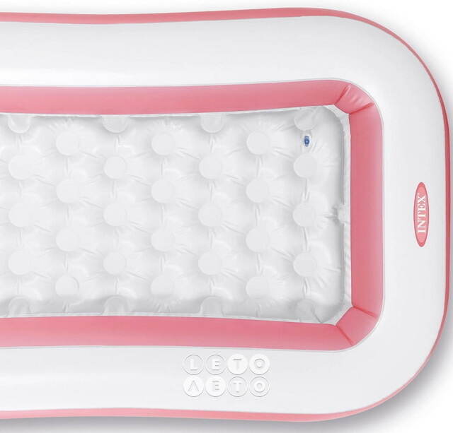 Детский бассейн с надувным дном Розовый 166*100*25 см INTEX