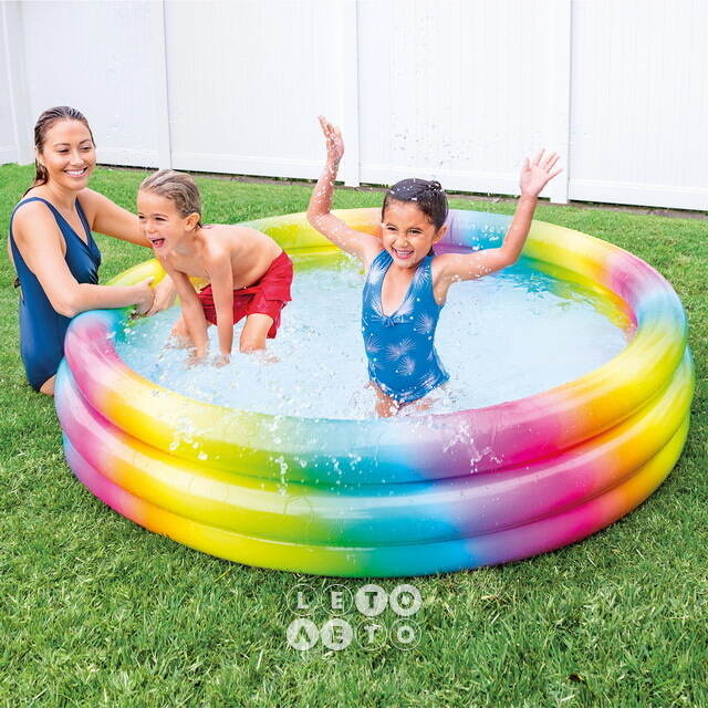 Детский бассейн Rainbow Ombre 168*38 см INTEX