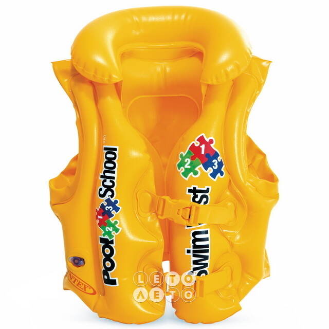 Надувной жилет желтый, 3-6 лет INTEX