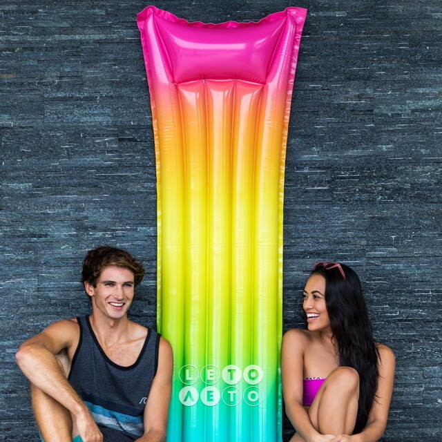 Надувной матрас для плавания Rainbow Style 170*53 см INTEX