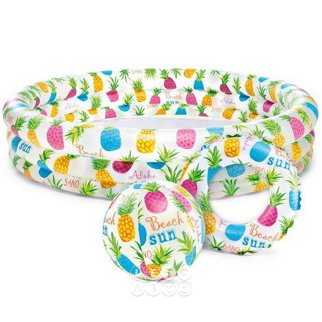 Детский бассейн Aloha! 132*28 см с мячом и кругом INTEX