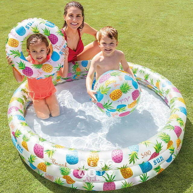 Детский бассейн Aloha! 132*28 см с мячом и кругом INTEX