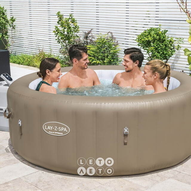 Надувной бассейн-джакузи Lay-Z-Spa: Palm Springs 196*71 см, аэромассаж, аксессуары Bestway