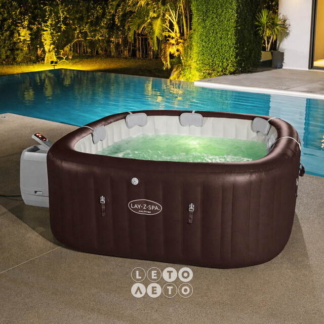 Надувной спа-бассейн 201*80 см 6001U Bestway Maldives Smart HydroJet Pro (Бествей Мальдивы Смарт Гидроджет Про), теплосберегающий тент, подсветка Bestway (Бествей)