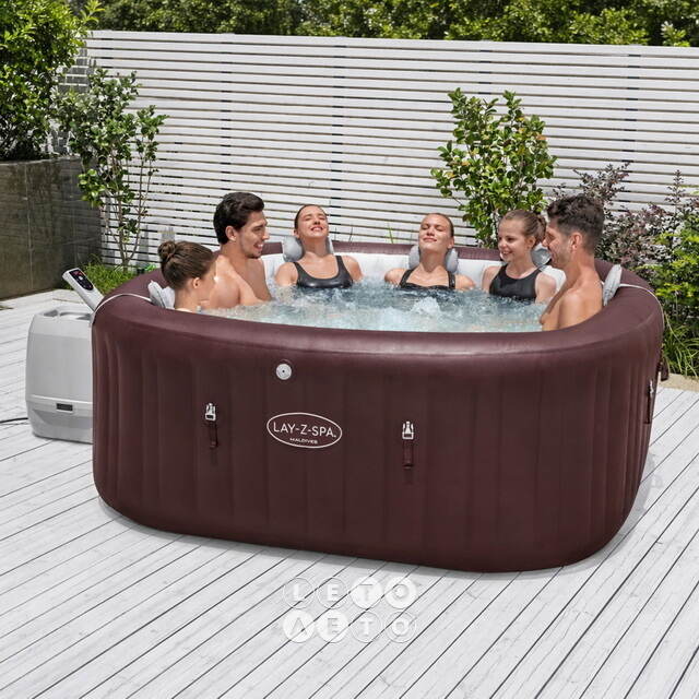 Надувной спа-бассейн 201*80 см 6001U Bestway Maldives Smart HydroJet Pro (Бествей Мальдивы Смарт Гидроджет Про), теплосберегающий тент, подсветка Bestway (Бествей)