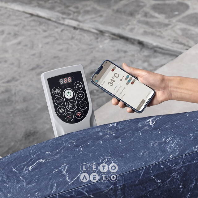 Надувной спа-бассейн 6001W Bestway Toronto Smart AirJet 190*70 см, теплосберегающий тент Bestway (Бествей)