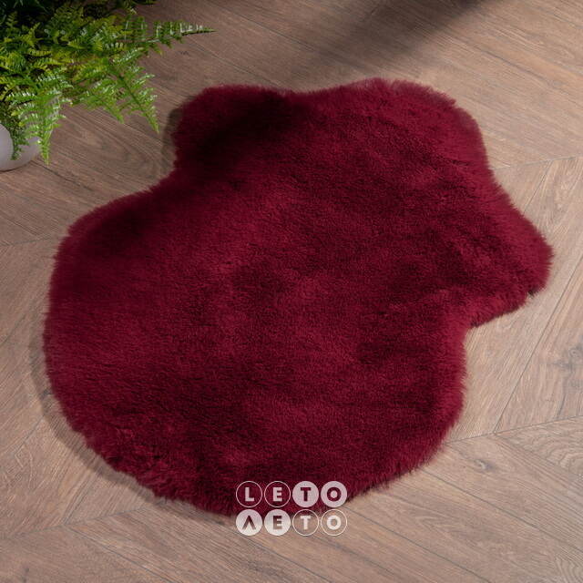 Декоративный меховой коврик Isavina 55*38 см бургунди Kaemingk (Кейминг)