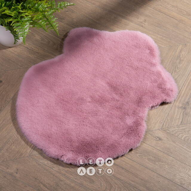Декоративный меховой коврик Исавина 55*38 см розовый Kaemingk (Кейминг)