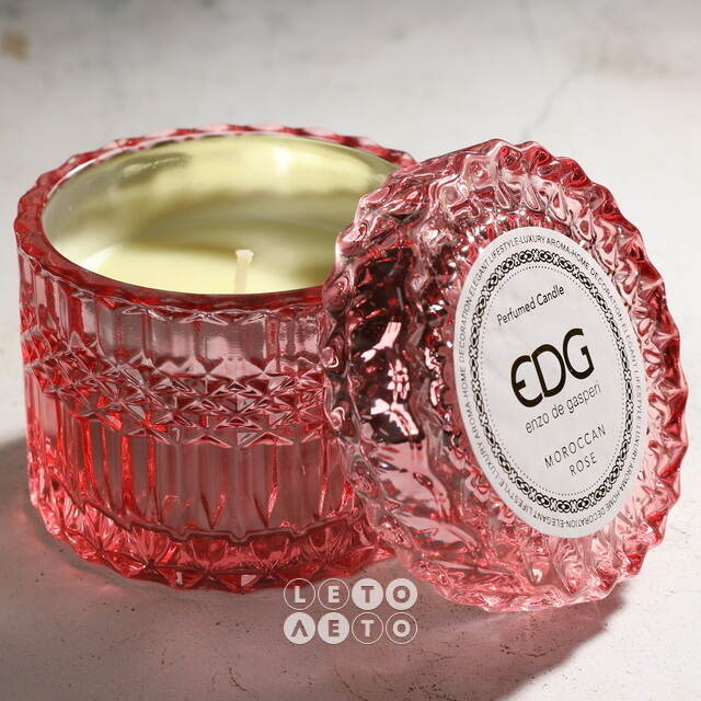 Ароматическая свеча Crystal Gasperi: Moroccan Rose 9 см, стекло EDG