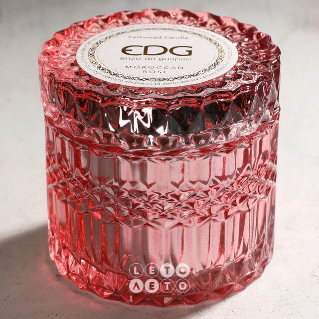 Ароматическая свеча Crystal Gasperi: Moroccan Rose 9 см, стекло EDG