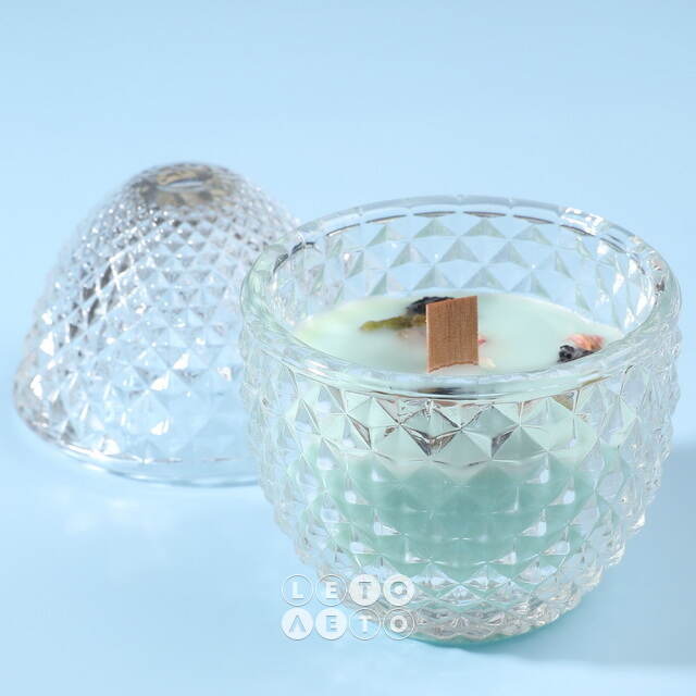 Ароматическая свеча Flora - Waterlily&Rose 12 см, 20 часов горения EDG