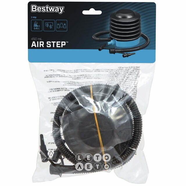 Ножной насос Bestway (Бествей) 0.3 л голубой Bestway (Бествей)