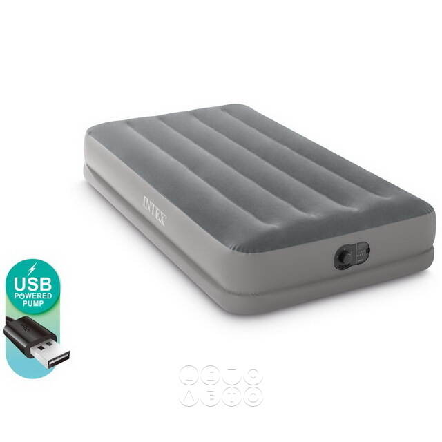 Надувной матрас Prestige Twin со встроенным USB-насосом, 99*191*30 см INTEX