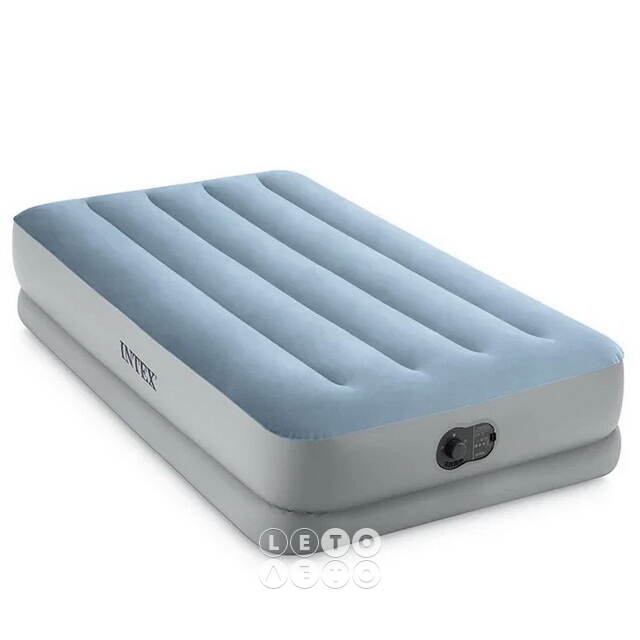 Надувная кровать Mid-Rise Comfort со встроенным USB-насосом, 99*191*36 см INTEX