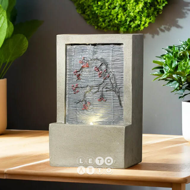 Декоративный фонтан Геффен 23*15 см с LED подсветкой Kaemingk