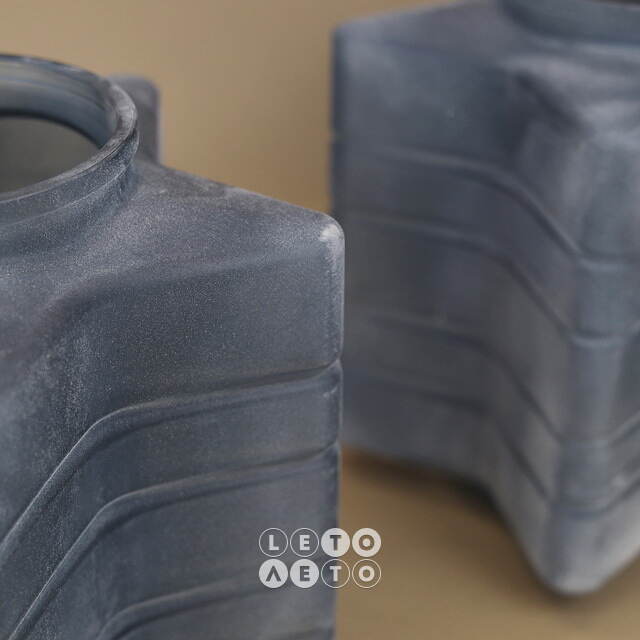 Стеклянный подсвечник Blue Frosty 23 см Kaemingk