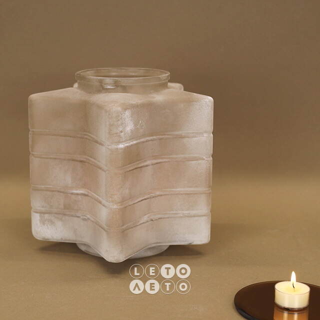 Стеклянный подсвечник Frosty 23 см Kaemingk