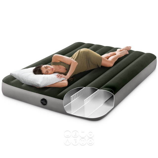 Надувной матрас Downy 137*191*25 см, со встроенным ножным насосом INTEX 64762 INTEX