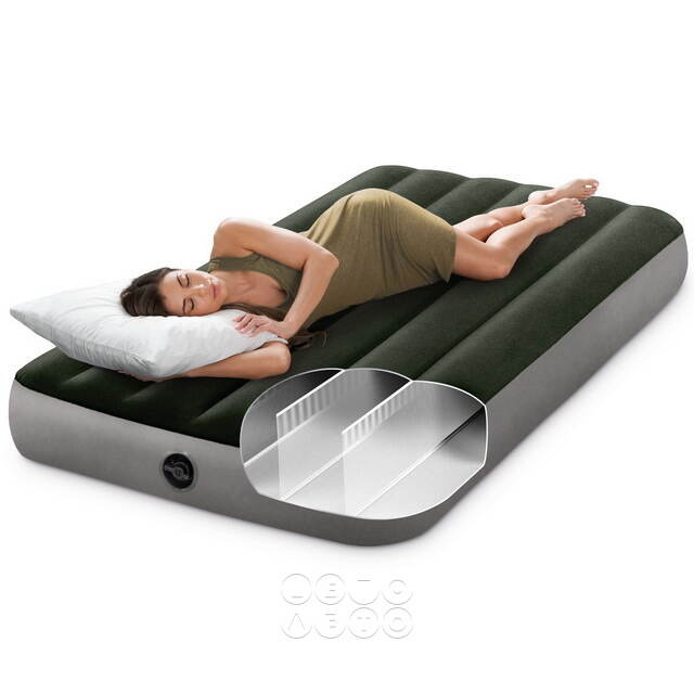 Надувной матрас с насосом Prestige Downy 99*191*25 см INTEX 64777 INTEX