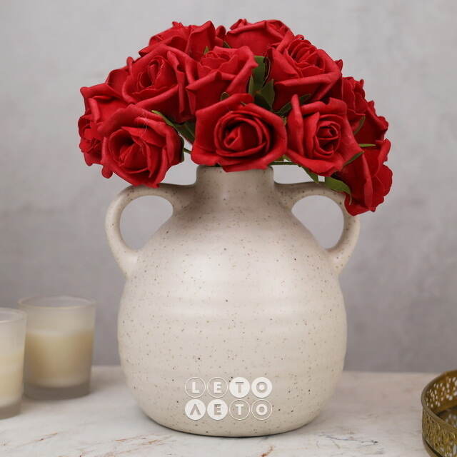 Искусственные розы для декора Lallita 18 см, 7 шт, алые Ideas4Seasons