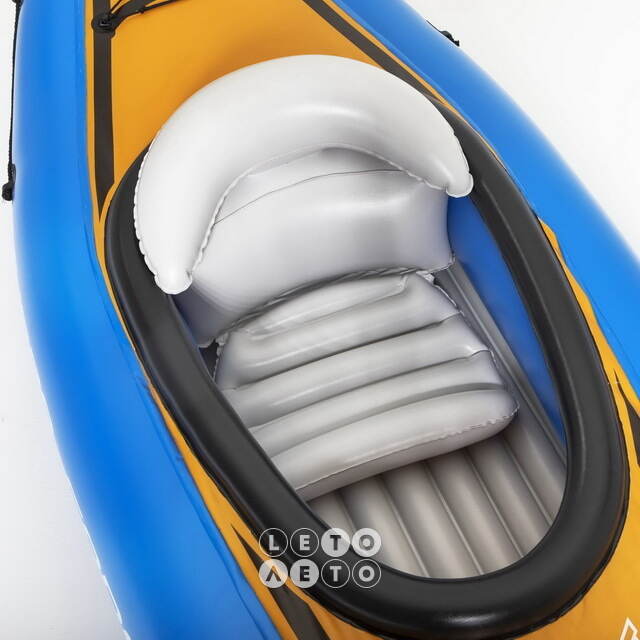 Надувная байдарка Champion-X1 одноместная 275*81 см + насос и весла Bestway
