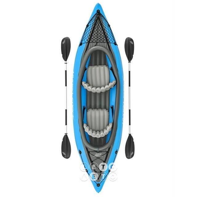 Надувная байдарка Champion-X2 двухместная 331*88 см + насос и весла Bestway