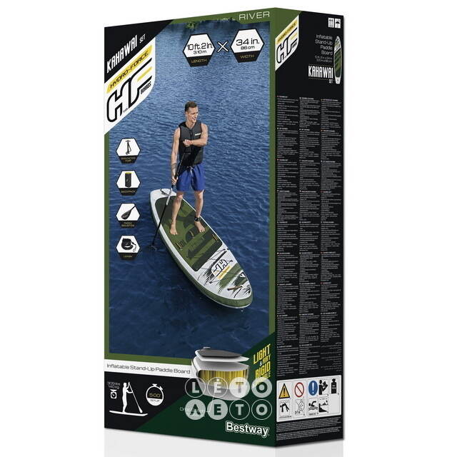 Надувной сап борд SUP Kahawai Set 310*86 см с аксессуарами Bestway