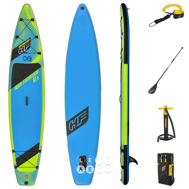 Надувной сап борд SUP Aqua Excursion Tech Set 381*79 см с аксессуарами Bestway