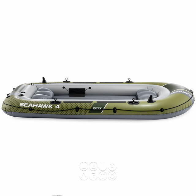 Надувная лодка Seahawk (Сихоук) четырехместная 351*145*48 см + насос и весла INTEX (Интекс)