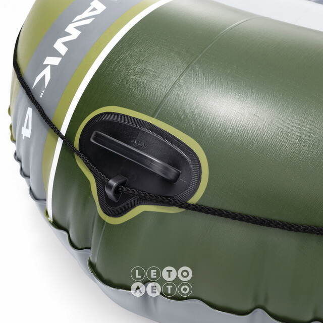 Надувная лодка Seahawk (Сихоук) четырехместная 351*145*48 см + насос и весла INTEX (Интекс)