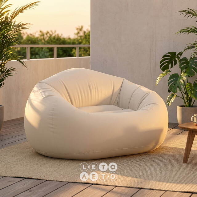 Надувное кресло Beanless Bag (Бинлес Бэг) 137*127*74 см INTEX (Интекс)